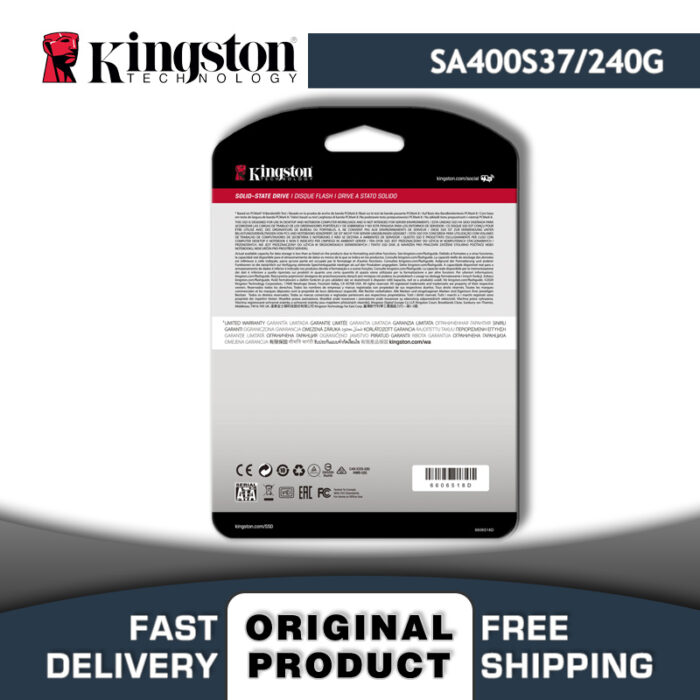 International sales of Kingston SSD Nand 3D gaming disk products Kingston SSD 240Gb. 3D Nand Gaming Disk