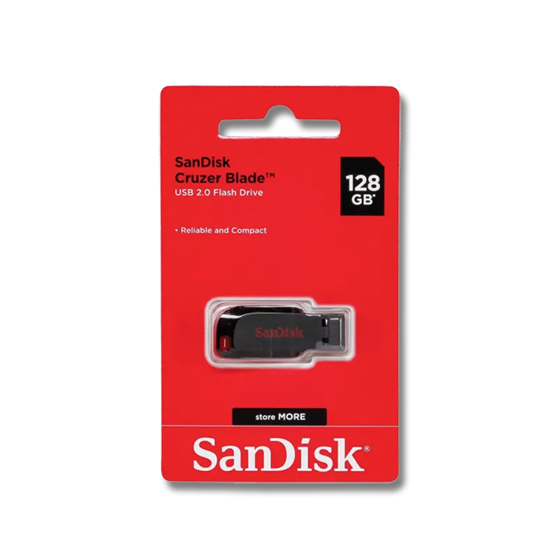 SanDisk Usb Flash Bellek 128 Gb. Cruzer Blade
