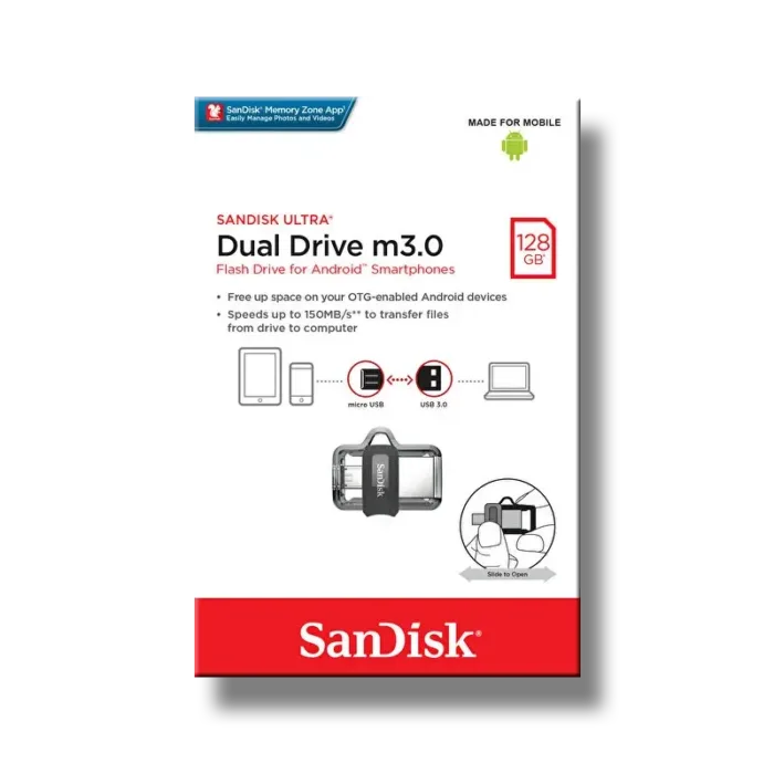 SanDisk Usb 128 Gb. Flash Bellek Ultra Dual Drive OTG
