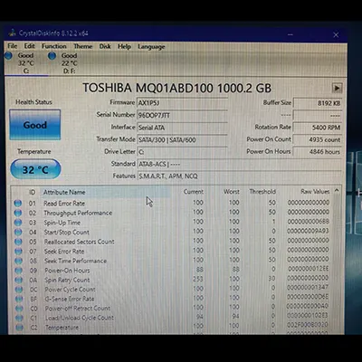Toshiba 1 Tb. 2.5 inç Sata İkinci El Harddisk
