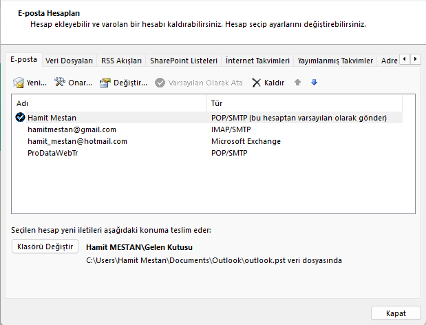 Denetim Masası Outlook Mail Ayarları Denetim Masası Outlook Mail Ayarları