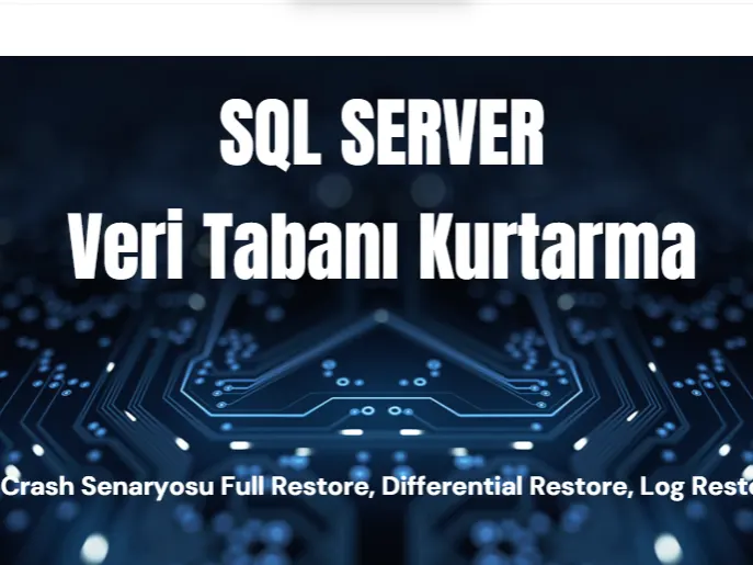 SQL Backup Restore ve Kurtarma: Yedekten Geri Yükleme (Adım Adım) SQL Server'da veritabanı bozulduğunda (crash) nasıl kurtarma yapılır?